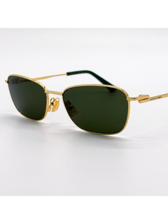 NEW BOTTEGA VENETA SUNGLASSES BV1300S 002 WOMEN GOLD/GREEN EYEWEAR